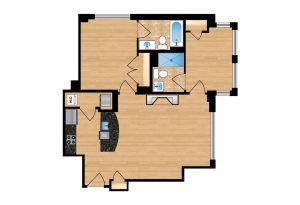 The Regent Unit 207-607 Apartment Floor Plan