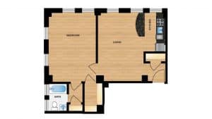 Windermere Harrowgate H102 - H802 Apartment Floor Plan