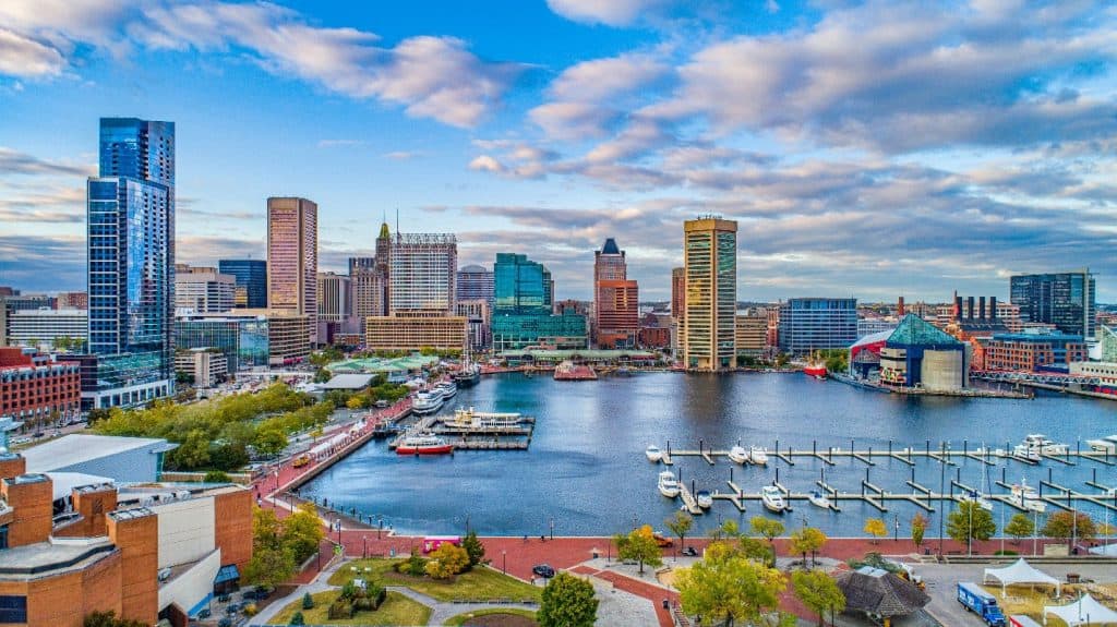 Aerial View of Downtown Maryland