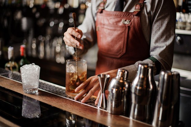 Bartender Making an Old Fashion