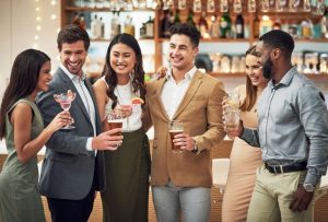 Friends at a Local Bar in Georgetown DC