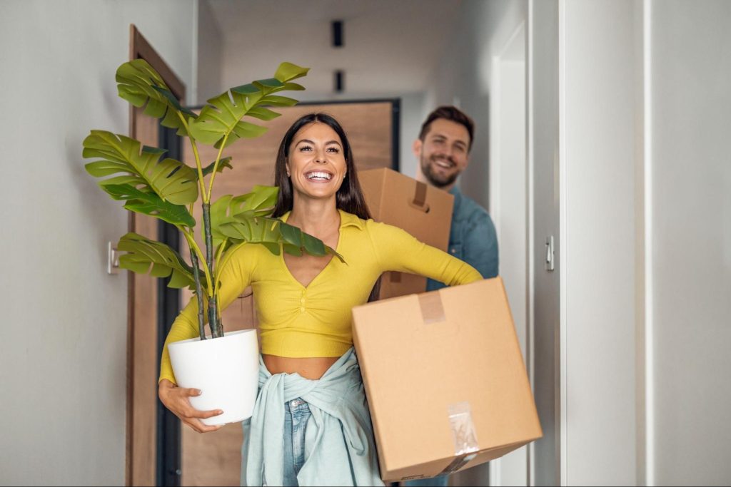 Couple Moving Their Belongings into a 2 Bedroom Apartment in Washington DC